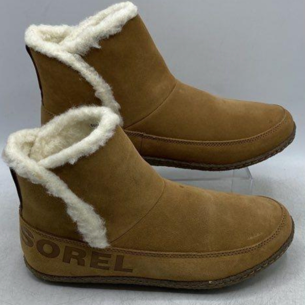 Sorel Nakiska Tan Winter Boots with White Trim Size 10 MSRP $104.95 - Picture 7 of 13